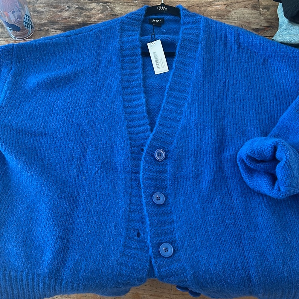 NASTY GAL BOYFRIEND BOXY CARDIGAN NEW W TAGS